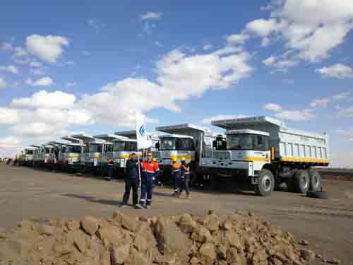 3499拉斯维加斯重装10台YTK89A非公路自卸车成功交付蒙古